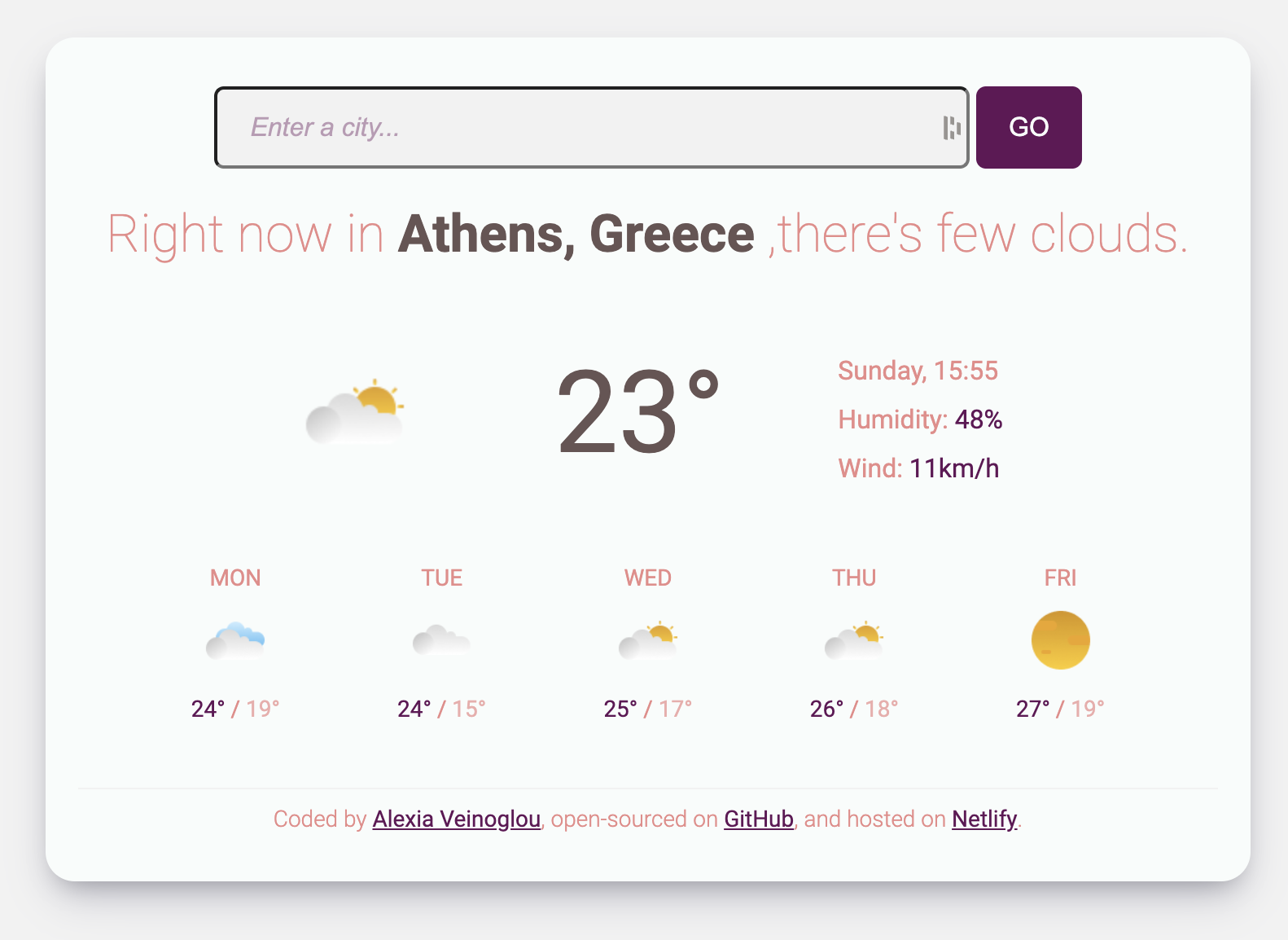 weather app preview